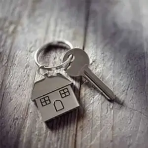 Landlord house keys on table